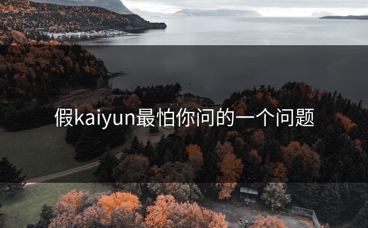 假kaiyun最怕你问的一个问题