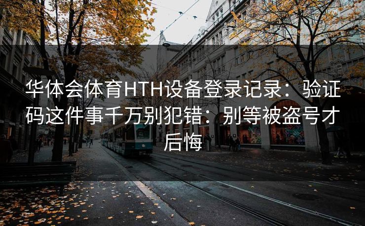华体会体育HTH设备登录记录：验证码这件事千万别犯错：别等被盗号才后悔